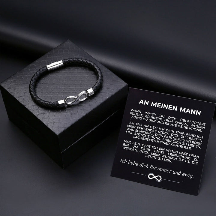"An meinen Mann" - Unendlichkeits-Armband
