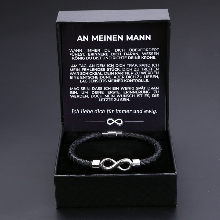"An meinen Mann" - Unendlichkeits-Armband