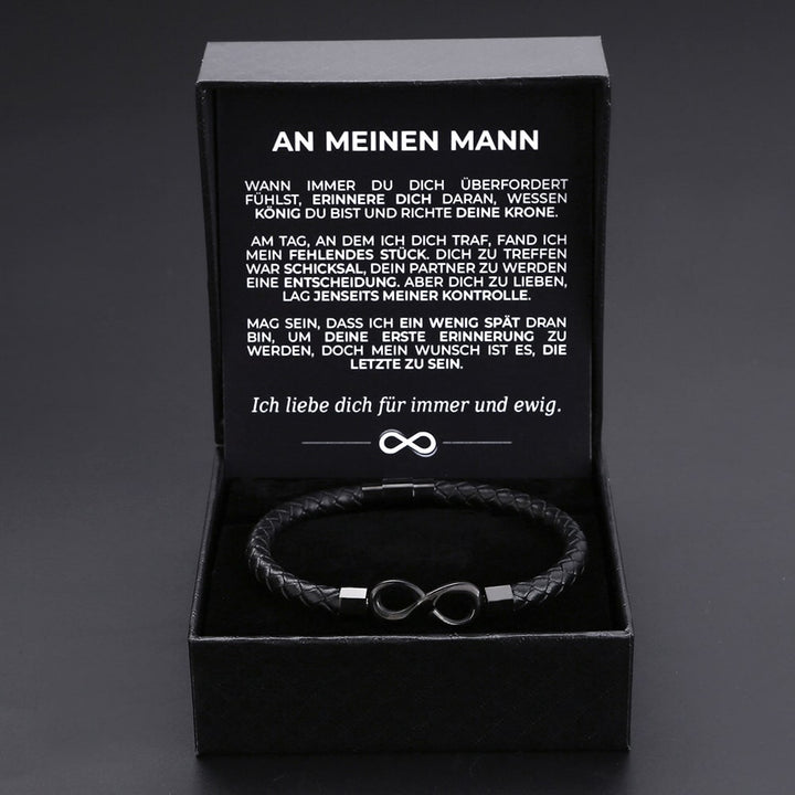 "An meinen Mann" - Unendlichkeits-Armband