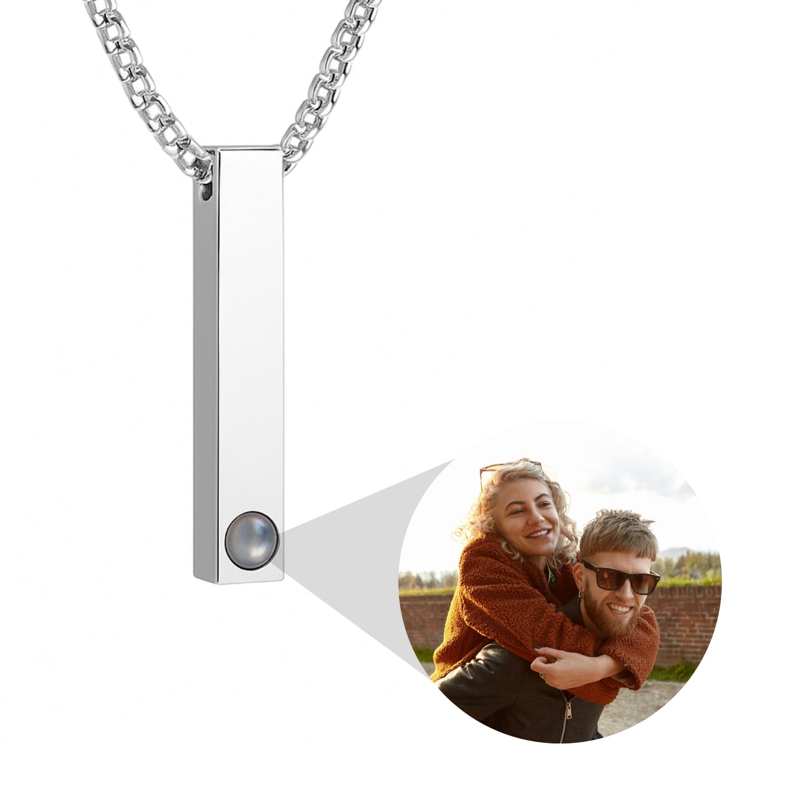 Personalisierte Stab Halskette mit Foto