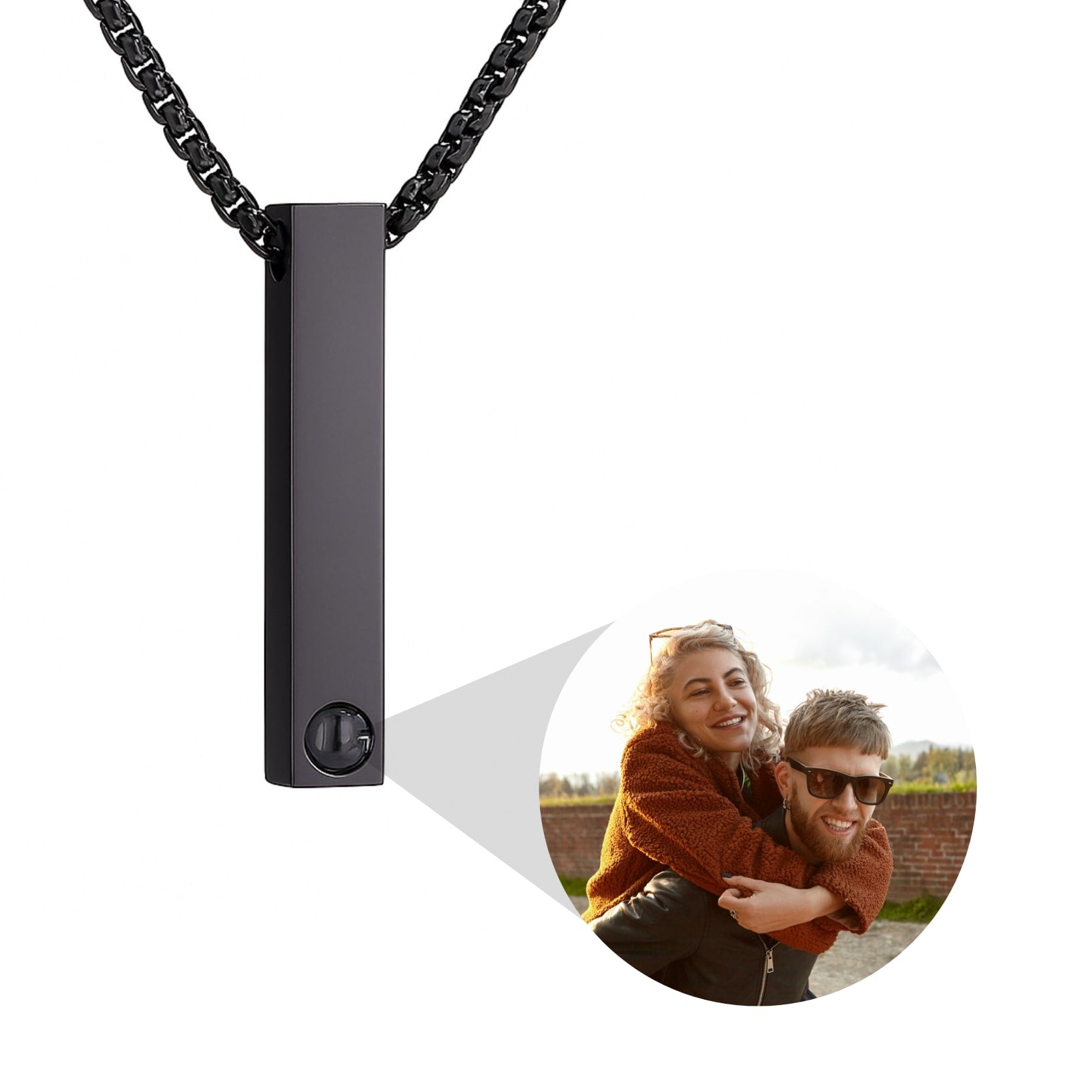 Personalisierte Stab Halskette mit Foto