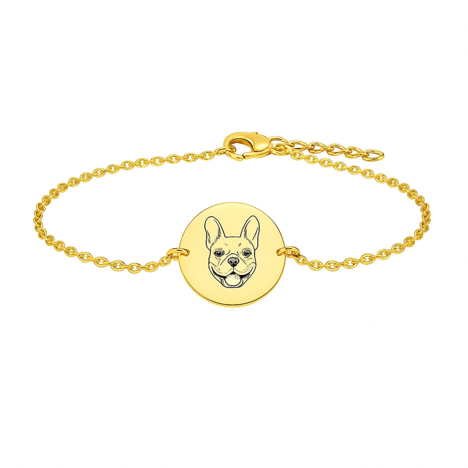 Personalisiertes Hunde Armband mit Kopf oder Pfoten Abdruck