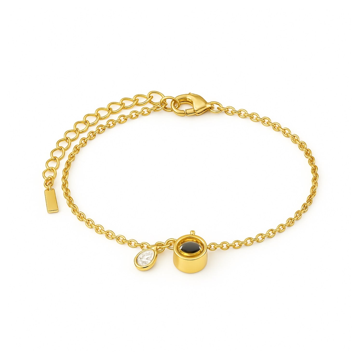 Personalisiertes Geburtsstein-Schiebe-Armband