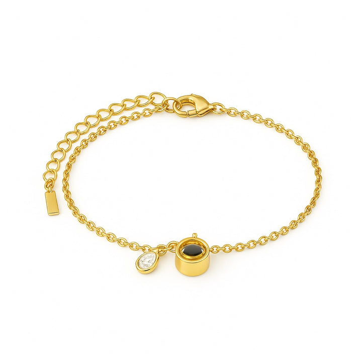 Personalisiertes Geburtsstein-Schiebe-Armband