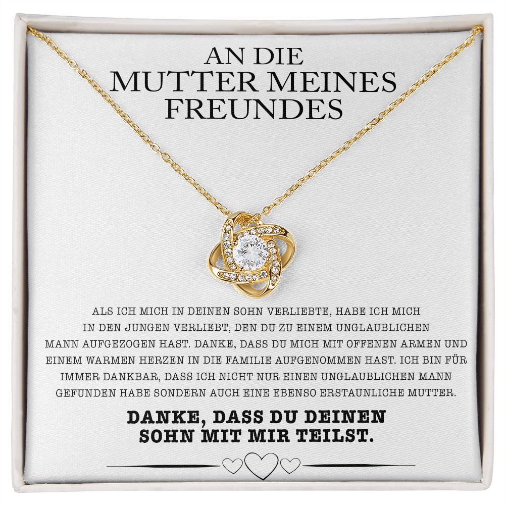 14k Weißgold Ausführung Halskette - An die Mutter meines Freundes