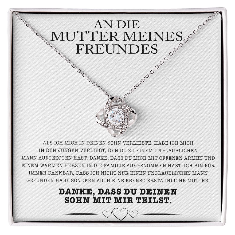 14k Weißgold Ausführung Halskette - An die Mutter meines Freundes