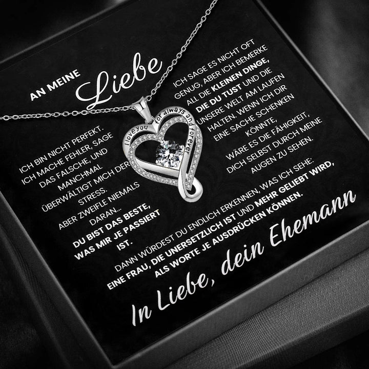"An meine Liebe" Forever Herz Halskette