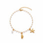 Strand Armband / Fußkette mit Charms