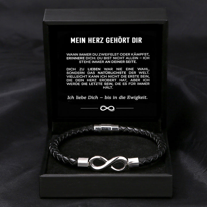 "Mein Herz gehört dir" - Unendlichkeits-Armband an meinen Mann
