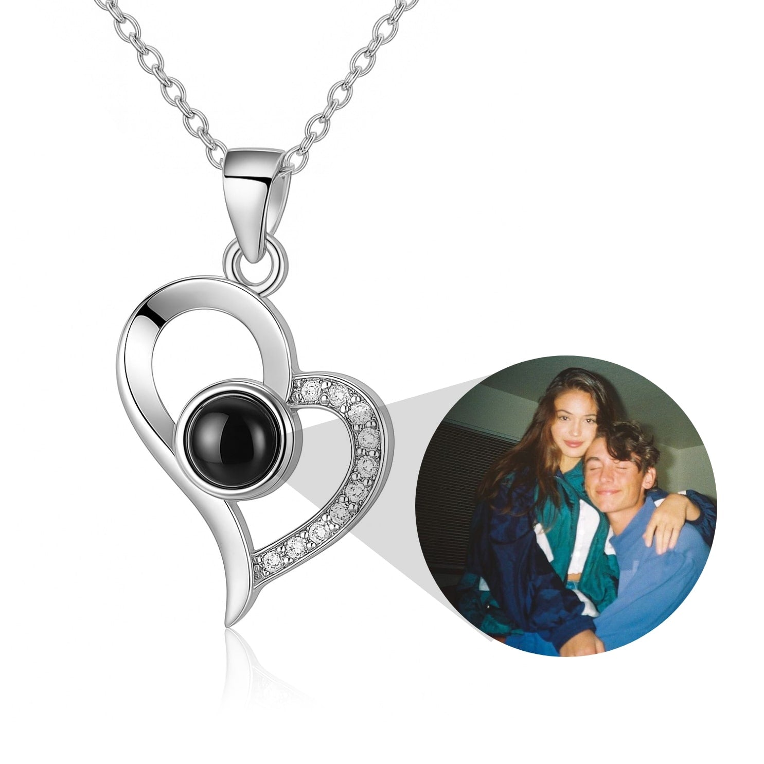 Personalisierte Herz Halskette mit Foto
