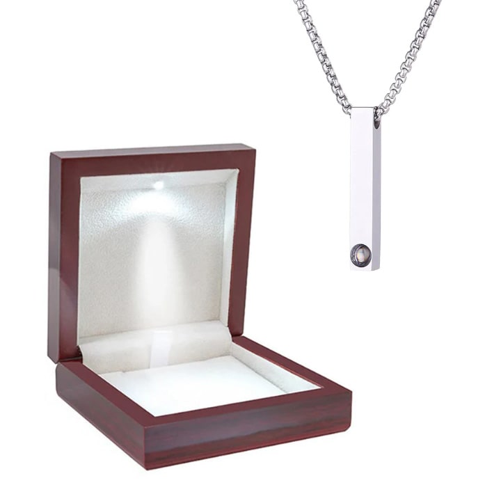 Personalisierte Stab Halskette mit Foto