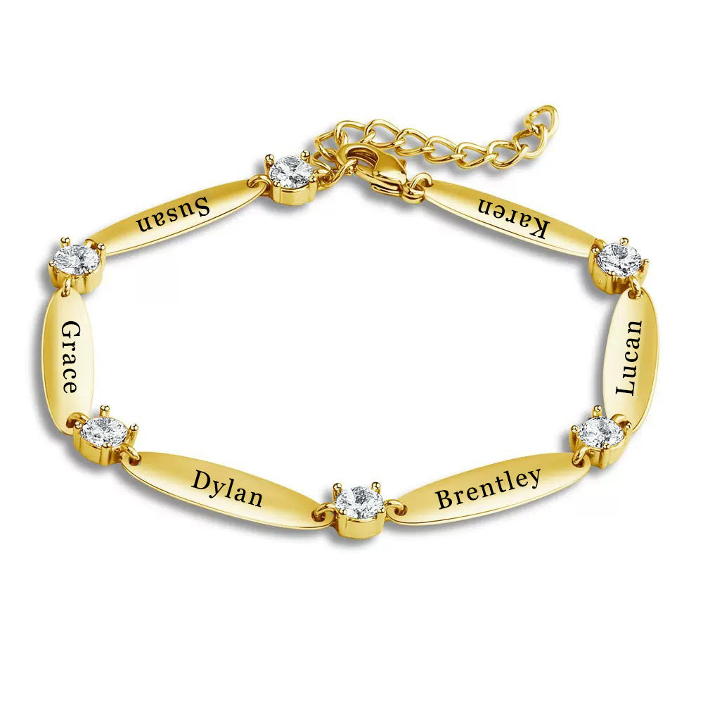 Personalisiertes Namen Armband mit Gravur