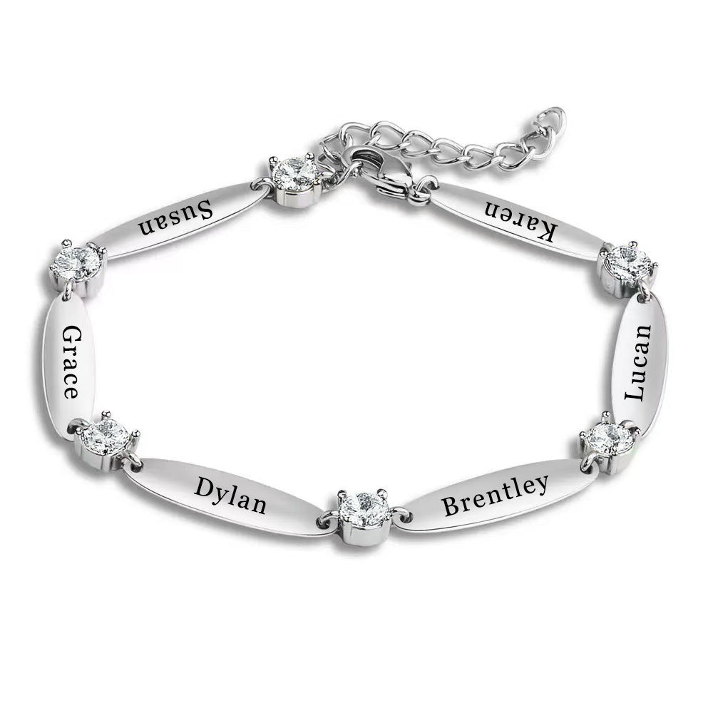 Personalisiertes Namen Armband mit Gravur