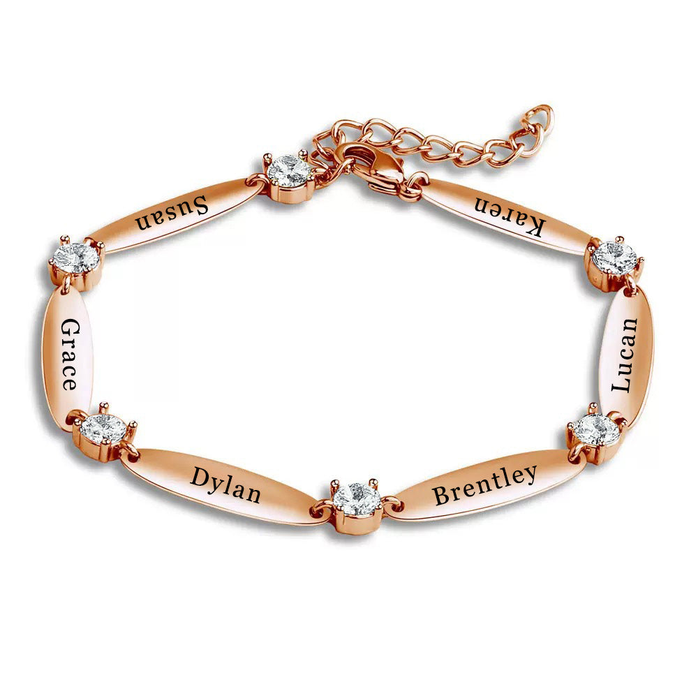 Personalisiertes Namen Armband mit Gravur