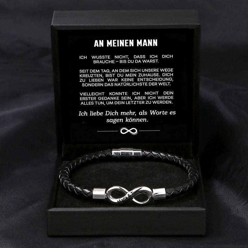 "An meinen Mann" - Bis du da warst - Unendlichkeits-Armband