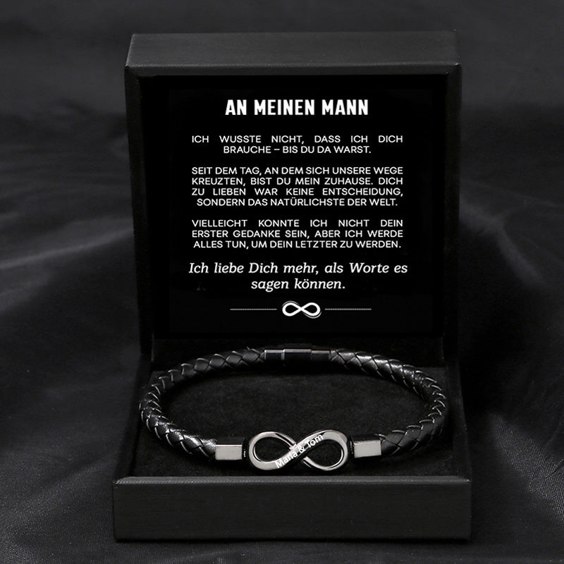 "An meinen Mann" - Bis du da warst - Unendlichkeits-Armband
