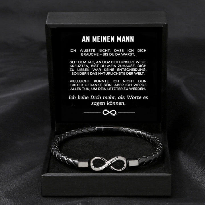 "An meinen Mann" - Bis du da warst - Unendlichkeits-Armband