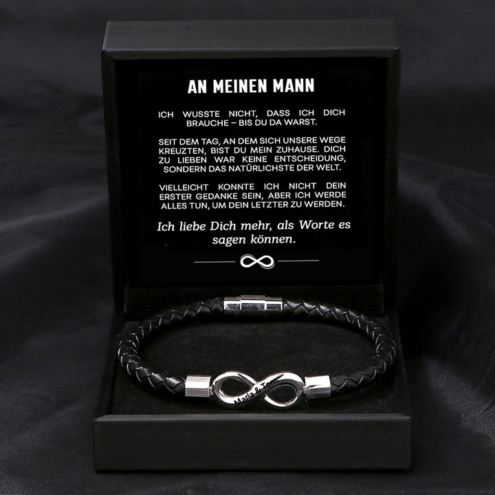 "An meinen Mann" - Bis du da warst - Unendlichkeits-Armband