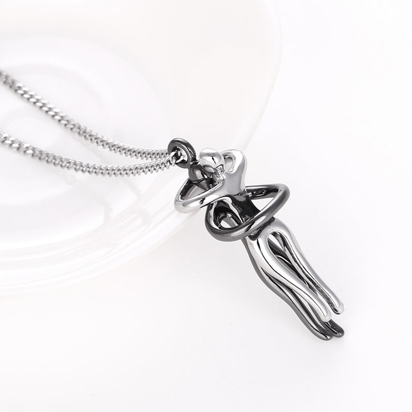 S925 Sterling Silber - Umarmungs-Halskette