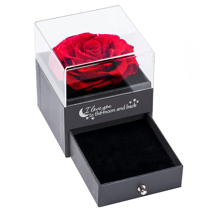 Geschenkbox mit echten Rosen