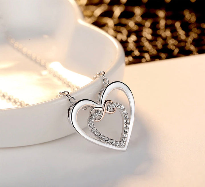 S925 Sterling Silber Herz Halskette - An meine Enkelin