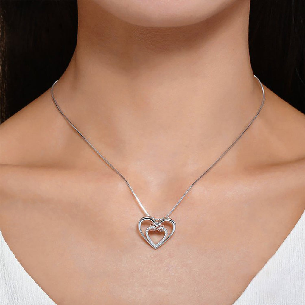 S925 Sterling Silber Herz Halskette - An meine Enkelin