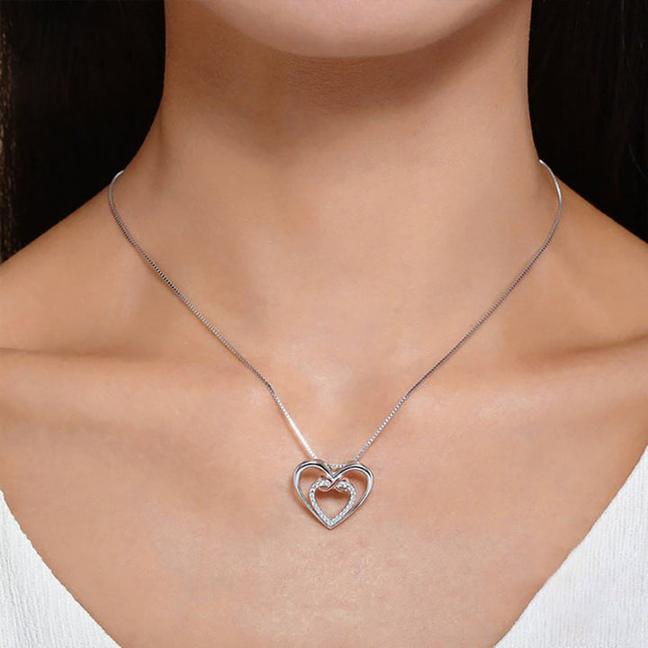 S925 Sterling Silber Herz Halskette - An meine Enkelin