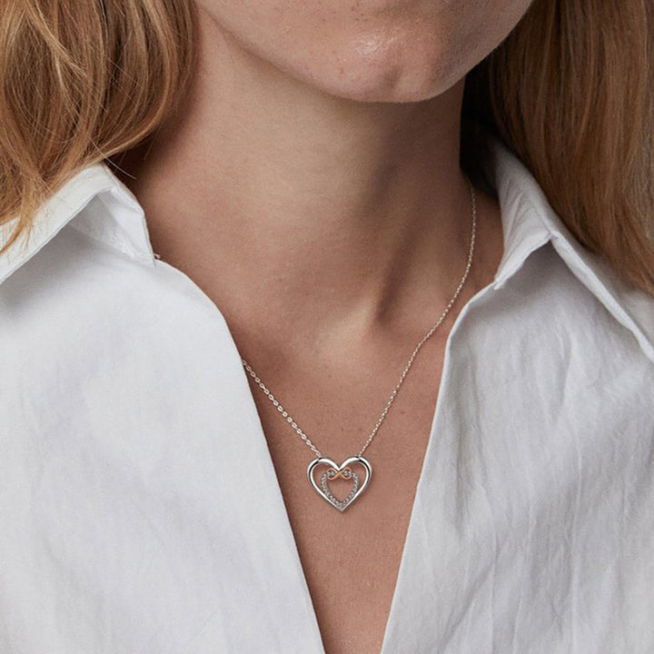 S925 Sterling Silber Herz Halskette - An meine Enkelin