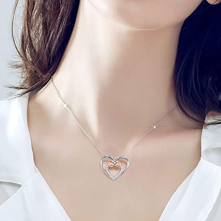 S925 Sterling Silber Herz Halskette - An meine Enkelin
