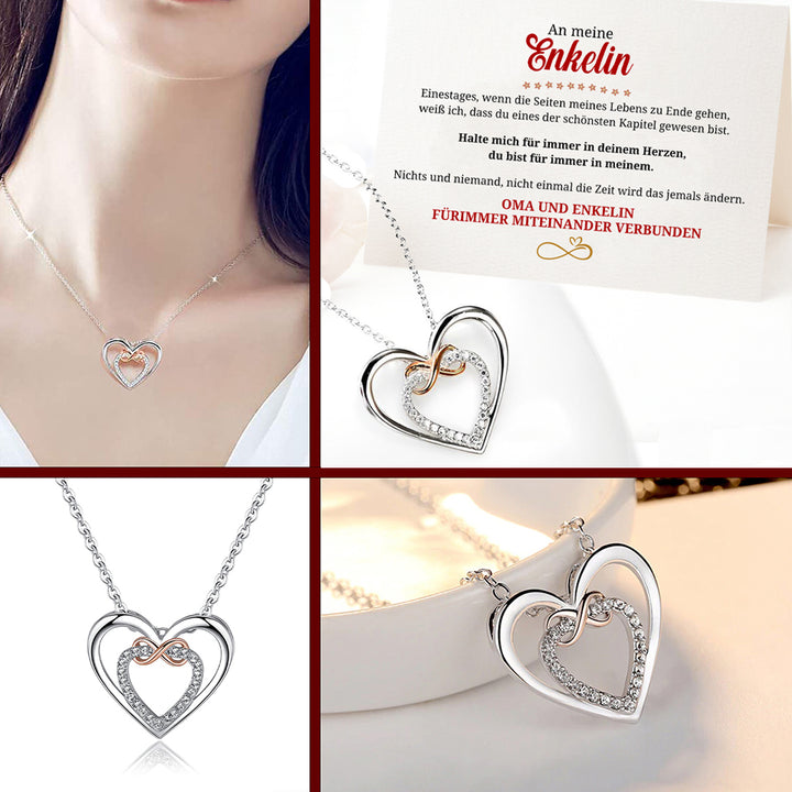 S925 Sterling Silber Herz Halskette - An meine Enkelin