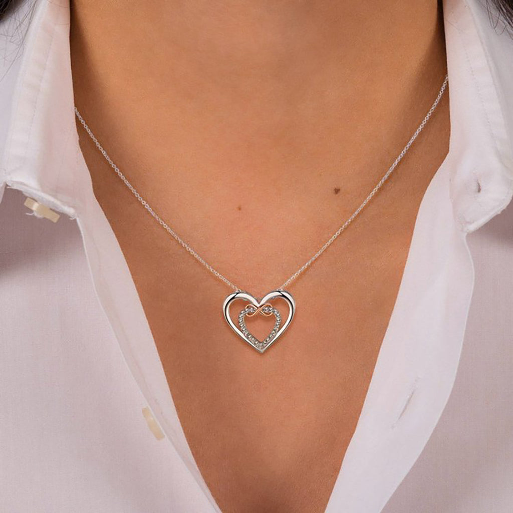 S925 Sterling Silber Herz Halskette - An meine Enkelin