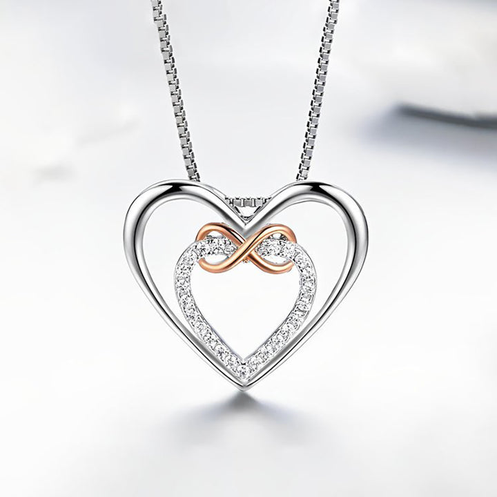 S925 Sterling Silber Herz Halskette - An meine Enkelin