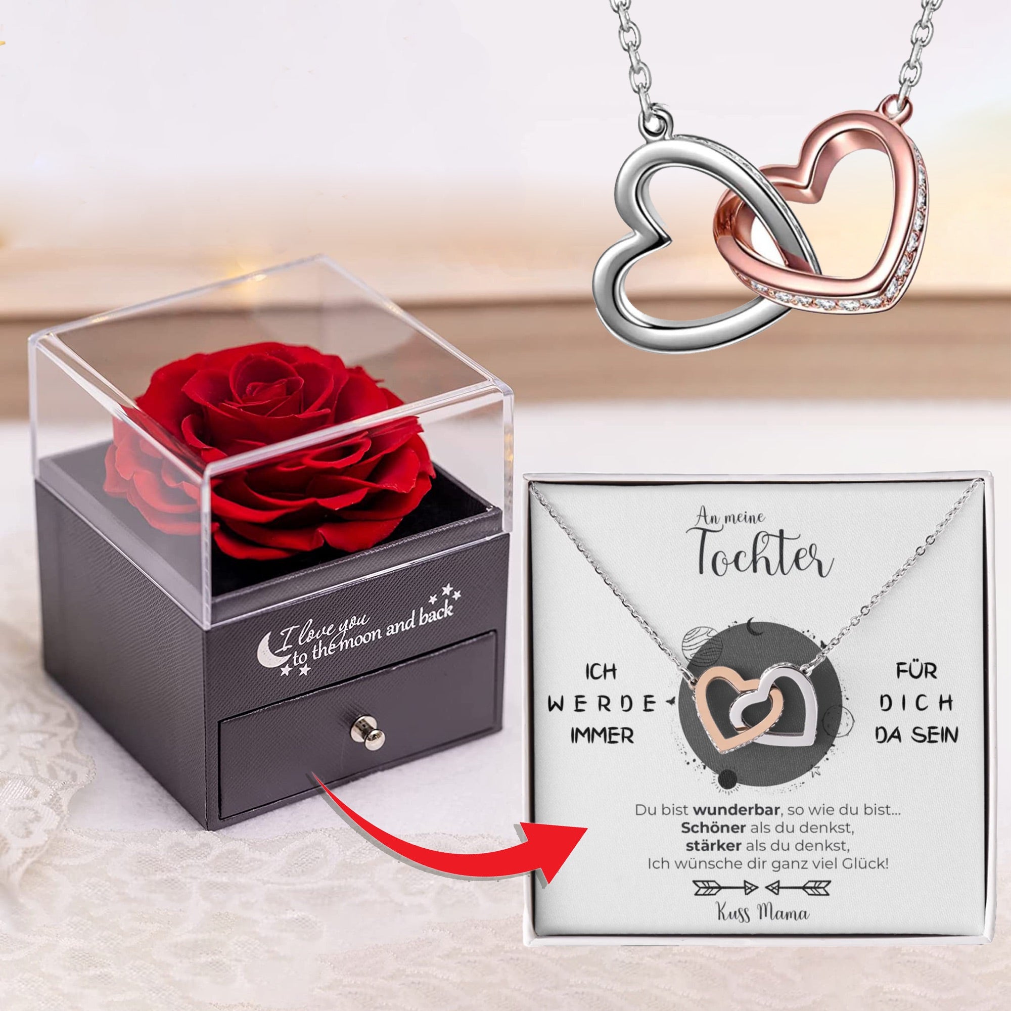 Rosenbox - An unsere Tochter von Mama & Papa