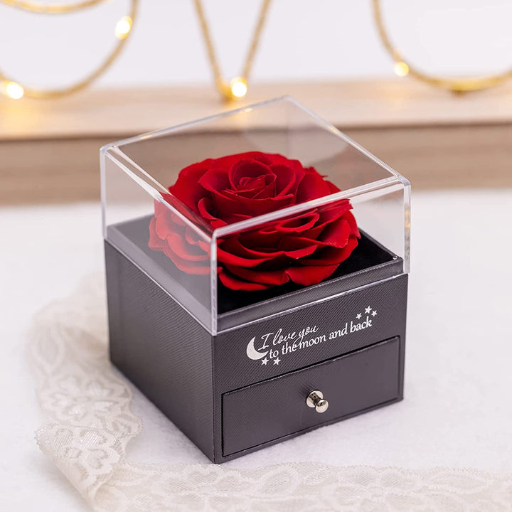 Rosenbox mit Halskette - An unsere Tochter von Mama & Papa