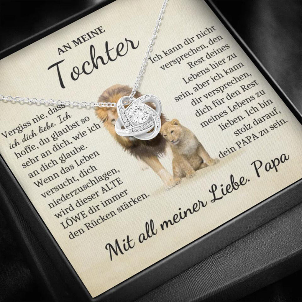 14k Weißgold Ausführung Halskette - An meine Tochter
