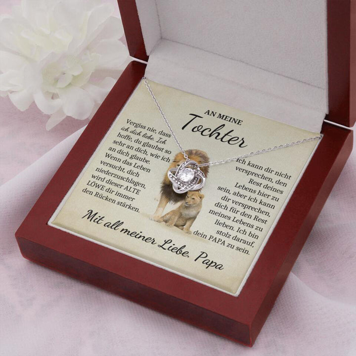 14k Weißgold Ausführung Halskette - An meine Tochter