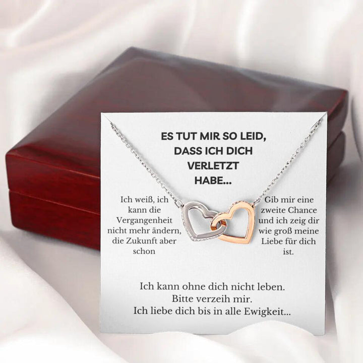 14k Weißgold Ausführung Halskette - Verzeih Mir