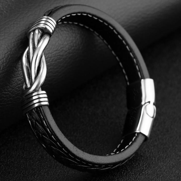 Oma und Enkel Für Immer Miteinander Verbunden - Geflochtenes Lederarmband