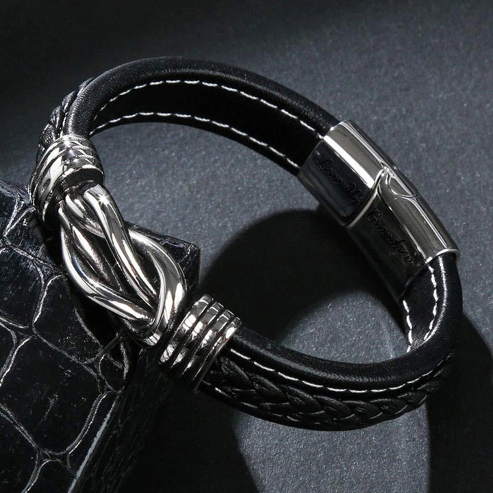 Oma und Enkel Für Immer Miteinander Verbunden - Geflochtenes Lederarmband