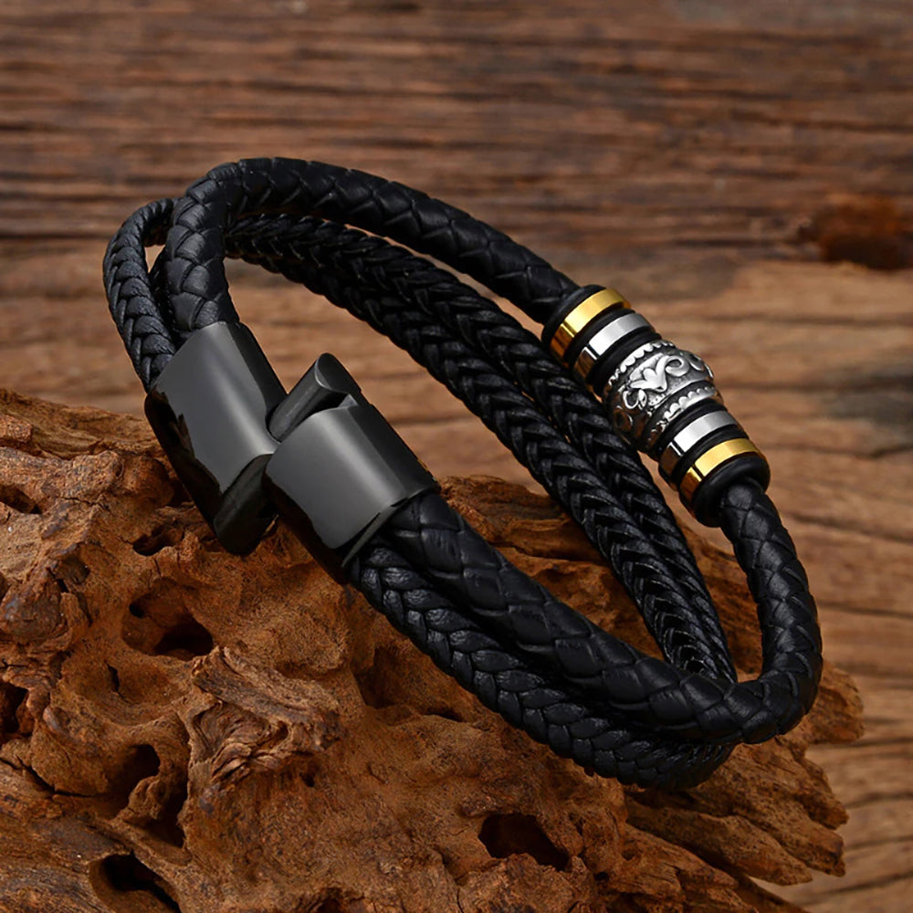 An meinen Sohn - Ich liebe dich - Herren Lederarmband