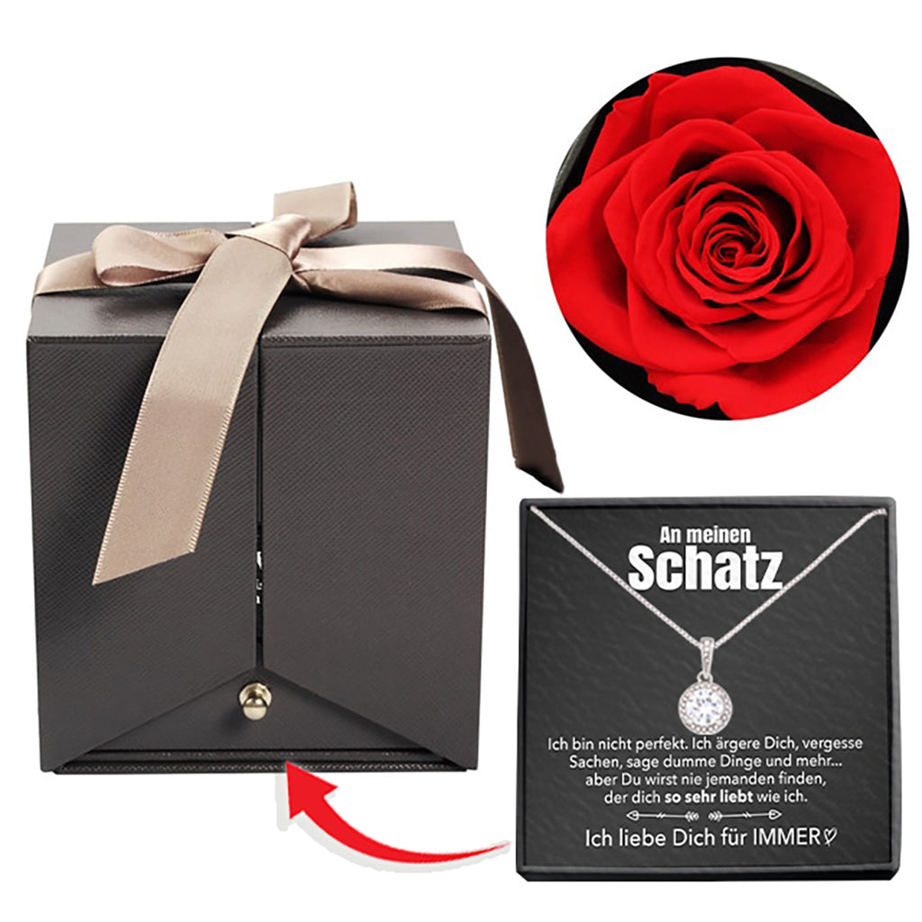 Weißgold Ausführung Kreis Halskette - An meinen Schatz