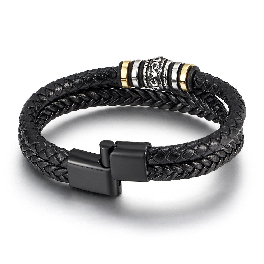 An meinen Enkel - Ich liebe dich - Herren Lederarmband