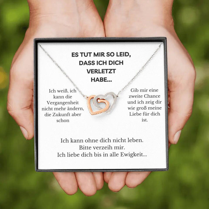 14k Weißgold Ausführung Halskette - Verzeih Mir