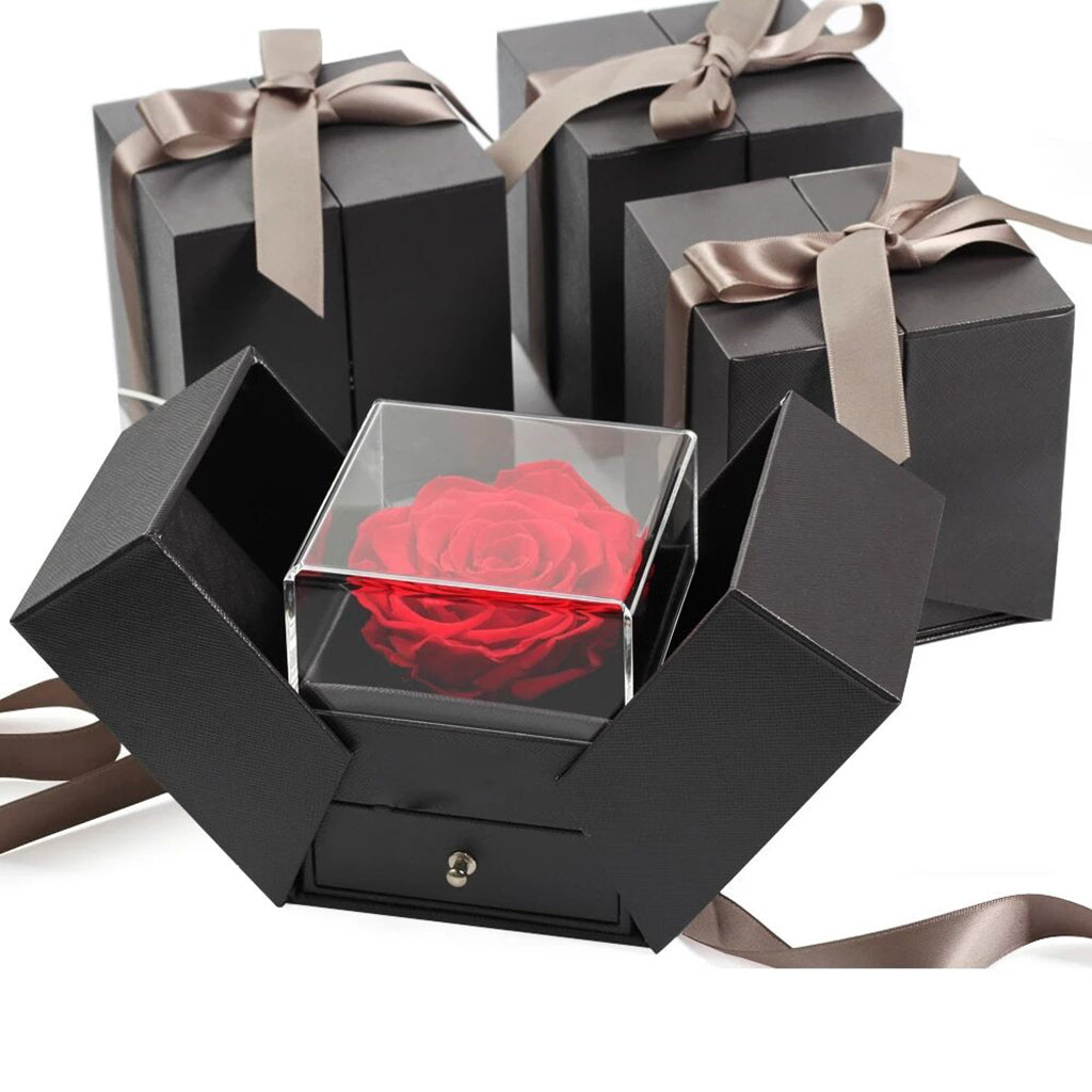 An meinen Schatz Rosenbox - Weißgold Ausführung Halskette