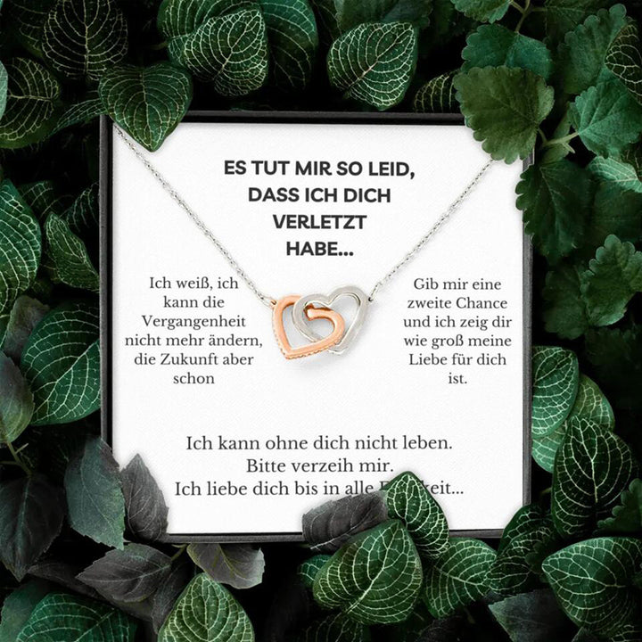 14k Weißgold Ausführung Halskette - Verzeih Mir