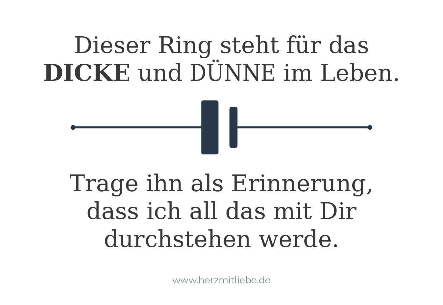 S925 Sterling Silber - "Durch Dick & Dünn" Ring