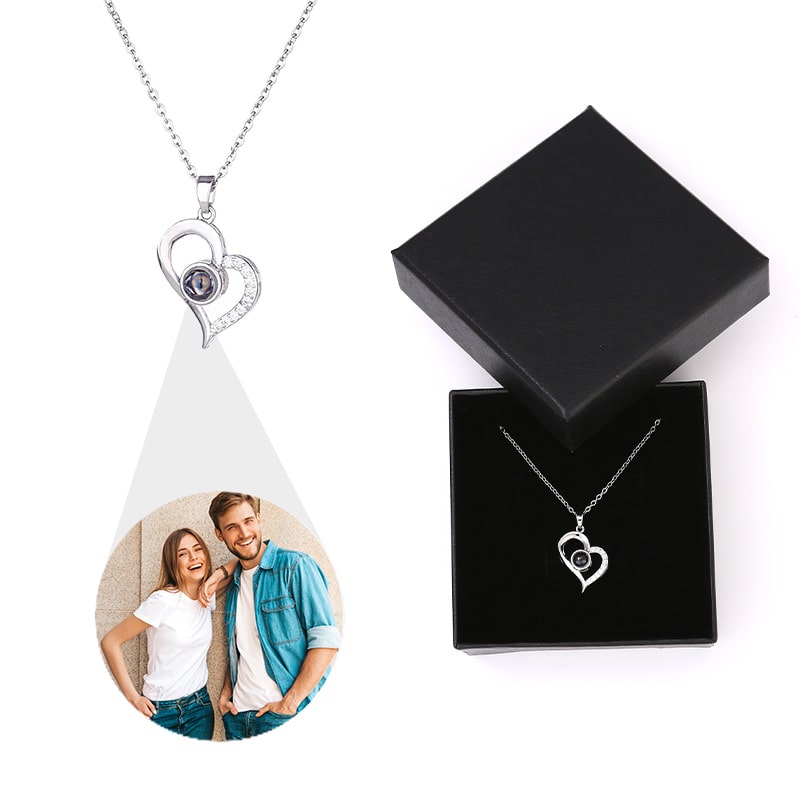 Personalisierte Herz Halskette mit Foto