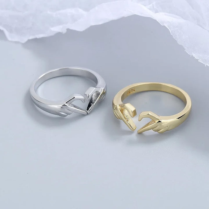 Verstellbarer "Herzfinger" Ring