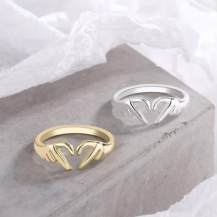 Verstellbarer "Herzfinger" Ring