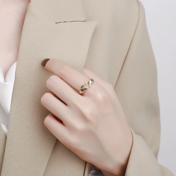 Verstellbarer "Herzfinger" Ring